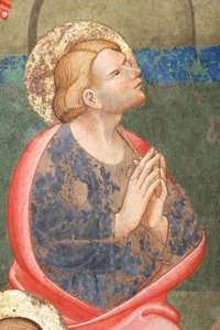 La Pentecôte (détail avec un saint en prière)