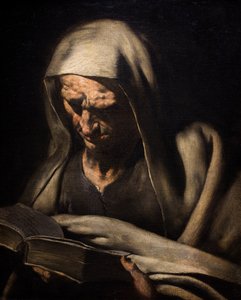 Prophète en buste lisant, vers 1750-60 (Huile sur toile)