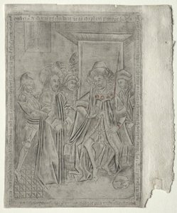 La Passion :  Le Christ devant Caïphe - Master of the Banderoles