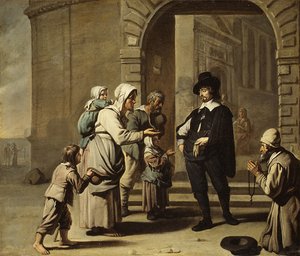 Mendiants à une porte - Master of the Béguins