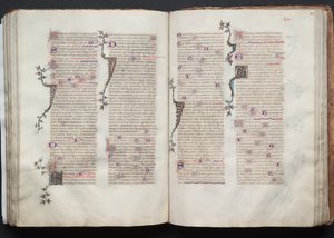 Le Missel de Gotha: Fol. 106r, Texte, vers 1375 - Master of the Boqueteaux