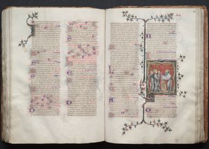 Le Missel de Gotha : Fol. 107v, Texte, c. 1375 - Master of the Boqueteaux