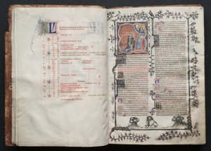Le Missel de Gotha : Fol. 10v, Texte, vers 1375 - Master of the Boqueteaux