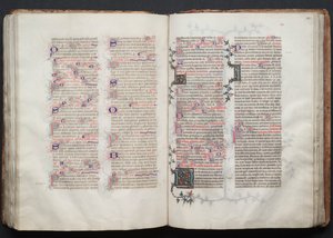 Le Missel de Gotha : Fol. 113r, Texte, vers 1375 - Master of the Boqueteaux