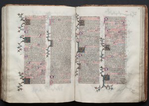 Le Missel de Gotha : Fol. 116r, Texte, vers 1375 - Master of the Boqueteaux