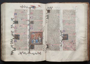 Le Missel de Gotha : Fol. 119v, Le couronnement de la Vierge, vers 1375 - Master of the Boqueteaux