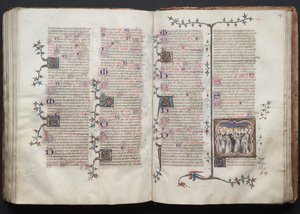 Le Missel de Gotha : Fol. 126v, texte, vers 1375 - Master of the Boqueteaux