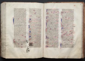 Le Missel de Gotha : Fol. 137r, Texte, vers 1375 - Master of the Boqueteaux