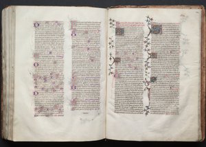 Le Missel de Gotha : Fol. 144r, Texte, vers 1375 - Master of the Boqueteaux