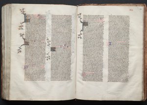 Le Missel de Gotha : Fol. 144v, texte, vers 1375 - Master of the Boqueteaux