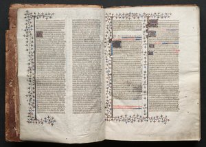 Le Missel de Gotha : Fol. 2r, Texte, vers 1375 - Master of the Boqueteaux