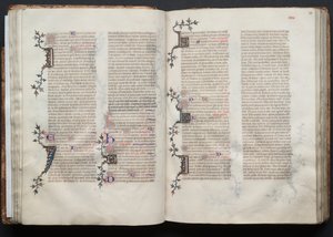 Le Missel de Gotha: Fol. 38r, Texte, vers 1375 - Master of the Boqueteaux