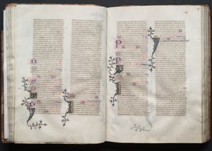 Le Missel de Gotha : Fol. 38v, Texte, vers 1375 - Master of the Boqueteaux