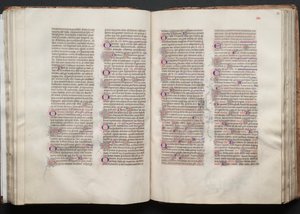 Le Missel de Gotha : Fol. 52v, Texte, c. 1375 - Master of the Boqueteaux