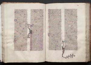 Le Missel de Gotha : Fol. 54r, Texte, vers 1375 - Master of the Boqueteaux
