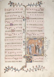 Le Missel de Gotha : Fol. 61r, Un Prêtre Chantant l