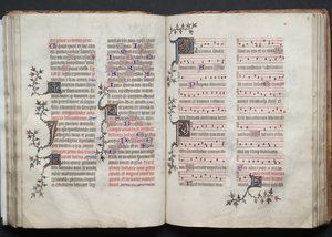 Le Missel de Gotha : Fol. 66v, Texte, vers 1375 - Master of the Boqueteaux