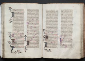 Le Missel de Gotha : Fol. 71r, Texte, vers 1375 - Master of the Boqueteaux