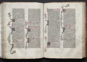 Le Missel de Gotha : Fol. 86r, Texte, vers 1375 - Master of the Boqueteaux