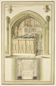 Tombe de Robert Fitzharding, décédé en 1170, dans la cathédrale de Bristol, vers 1799 - Master of the Bristol Church Monuments