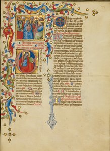 Tous les saints ; Initiale E : Saint-André - Master of the Brussels Initials
