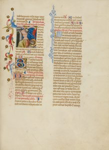 Initiale J : La décapitation de saint Jean-Baptiste - Master of the Brussels Initials