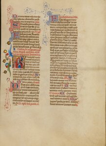 Initial R : La Vierge en prière