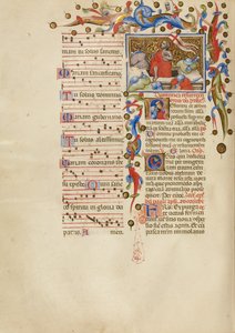 La résurrection ; Initial R : Un soldat endormi - Master of the Brussels Initials