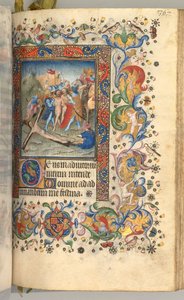 Heures de Charles le Noble, Roi de Navarre 1361-1425 : fol. 179r, Christ cloué sur la croix, vers 1405