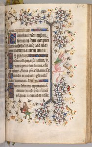 Heures de Charles le Noble, Roi de Navarre 1361-1425 : fol. 184r, Texte, vers 1405 - Master of the Brussels Initials and Associates
