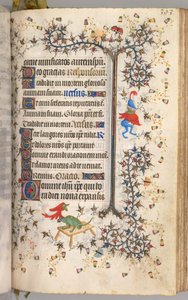 Heures de Charles le Noble, roi de Navarre 1361-1425 : fol. 191r, Texte, vers 1405 - Master of the Brussels Initials and Associates