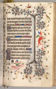 Heures de Charles le Noble, roi de Navarre 1361-1425 : fol. 195r, texte, vers 1405 - Master of the Brussels Initials and Associates