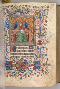 Heures de Charles le Noble, Roi de Navarre 1361-1425 : fol. 25a, Saint Matthieu, vers 1405