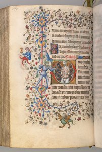 Heures de Charles le Noble, roi de Navarre 1361-1425, fol. 279v, Saint Sébastien, vers 1405 - Master of the Brussels Initials and Associates