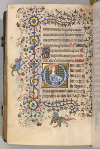 Heures de Charles le Noble, roi de Navarre 1361-1425, fol. 299v, Sainte Agnès, vers 1405 - Master of the Brussels Initials and Associates