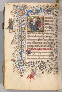 Heures de Charles le Noble, Roi de Navarre 1361-1425, fol. 302v, Sainte Opportune, vers 1405 - Master of the Brussels Initials and Associates