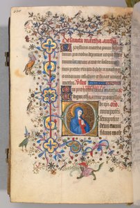 Heures de Charles le Noble, roi de Navarre 1361-1425, fol. 304v, Sainte Marthe, c. 1405 - Master of the Brussels Initials and Associates