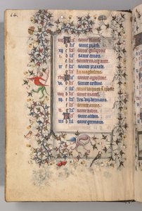 Heures de Charles le Noble, roi de Navarre 1361-1425 : fol. 7v, juillet, vers 1405 - Master of the Brussels Initials and Associates