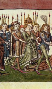 Reine Élisabeth de Luxembourg (détail) - Master of the Chronicle of the