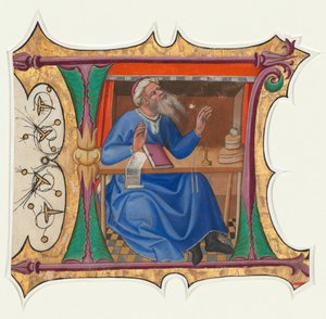 Initiale L avec prophète de l