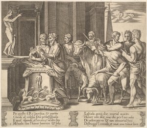 Planche 4 : Le père de Psyché consultant l
