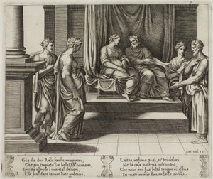 Les deux sœurs de Psyché sont mariées à des rois ; ...Psyché est présentée à un roi - Master of the Die