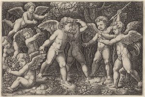 Putti Jouant - Master of the Die after Raphael
