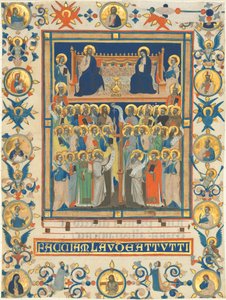 Christ et la Vierge en trône avec quarante saints