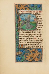Initiale S : La stigmatisation de Saint François - Master of the Dresden Prayer Book