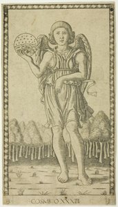 Génie du monde, planche 33 de Genii et Vertus - Master of the E Series Tarocchi
