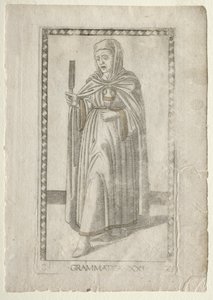 Grammaire des Tarocchi, série C : Arts libéraux, #21, avant 1467 - Master of the E Series Tarocchi