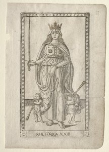 Rhétorique de la Tarocchi, série C : Arts libéraux, n°23, avant 1467 - Master of the E Series Tarocchi