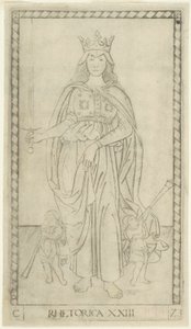 Rhétorique, planche 23 des Arts et Sciences - Master of the E Series Tarocchi