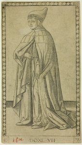 Le Doge, planche sept de Les Rangs et Conditions des Hommes - Master of the E Series Tarocchi